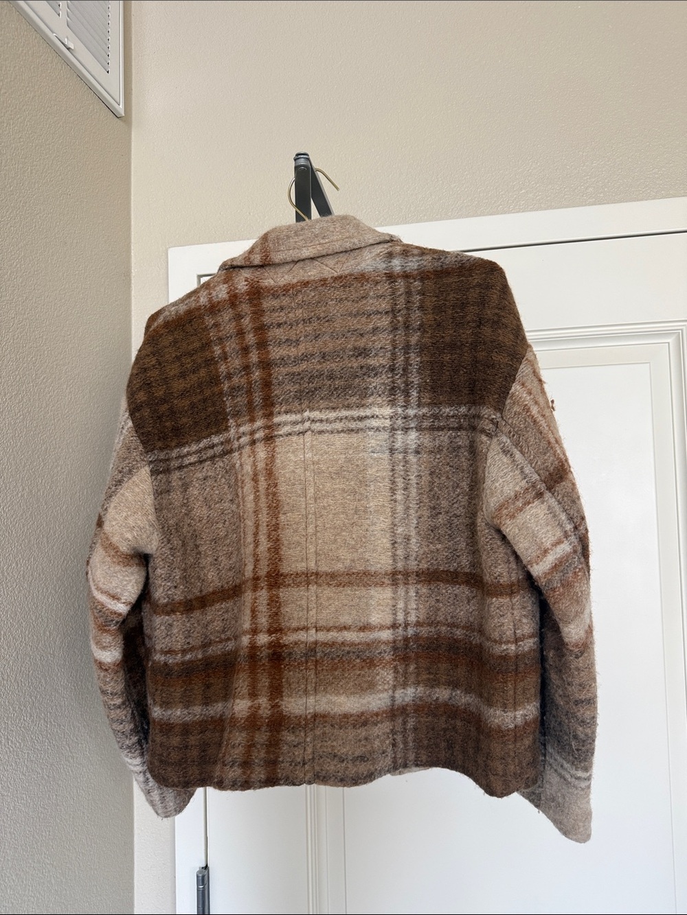 WILFRED Wool Blend Plaid Jacket - Brown/Tan - Picture 4 of 4